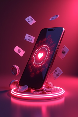 Smartphone mit Casino-App
